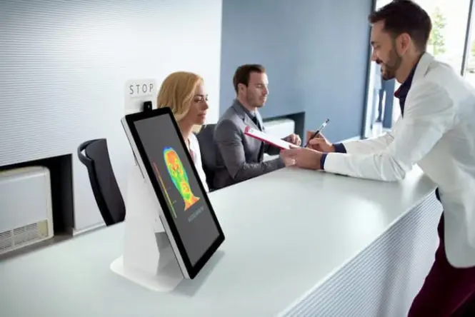 temperature scanning kiosk