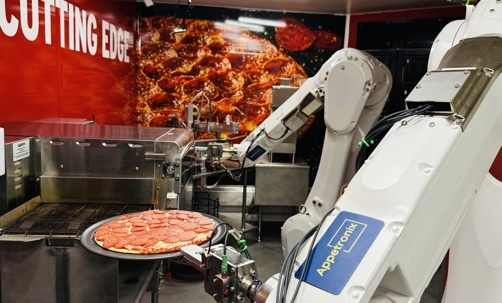 Donatos Pizza teams with Appetronix on robotic pizza machine.