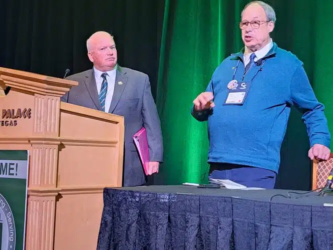 Bruce Renard introduces Congressman Scott Fitzgerald at NAC 2025.